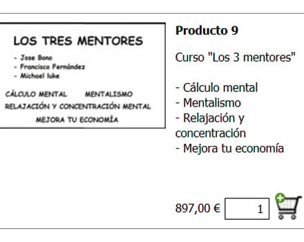 Apartado donde pagar el curso de 'Hipnoaprendizaje'.