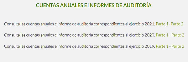 Cuentas anuales e informes de auditoría.