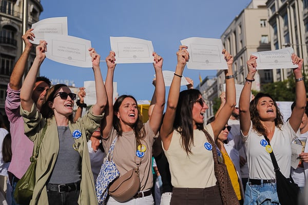 Médicos de Amyts en la huelga médica del 3 de octubre.