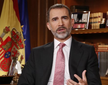 Un momento del discurso de Felipe VI