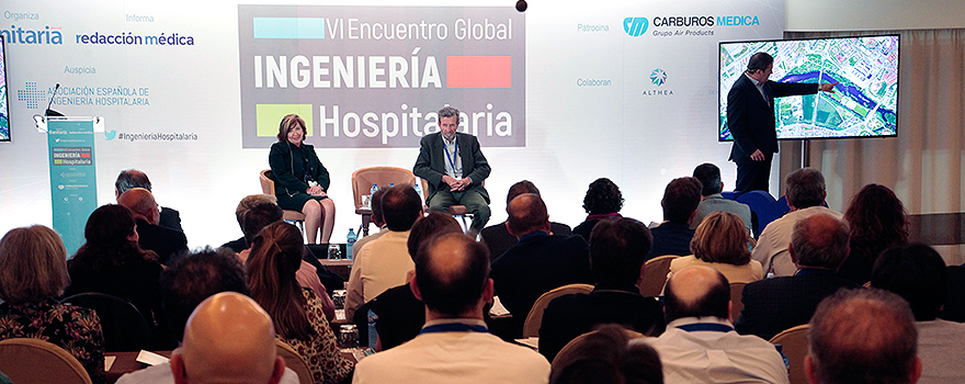 Aspecto de la sala durante la mesa de Arquitectura Sanitaria: el nuevo hospital de Salamanca.