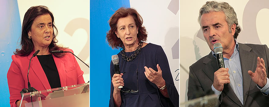 Mónica Paramés, presidenta de la Fundación Sanitas, Isabel Linares, expresidenta de la Fundación Sanitas, e  Iñaki Ereño, consejero delegado de Sanitas.