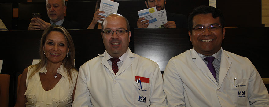 Virginia Soler, directora médica de HM Montepríncipe; Íñigo Martínez y Julio Villanueva, directores médicos de HM Sanchinarro.