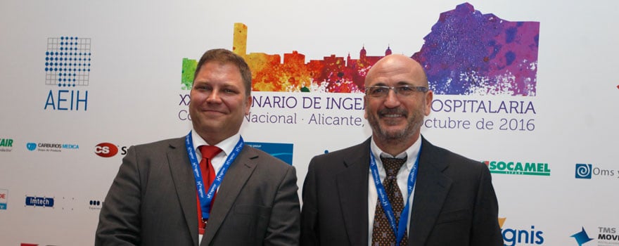 Antonio de Pedro y Daniel Cózar han sido los presidentes del Comité Organizador y del Comité Científico, respectivamente, del XXXIV Congreso Nacional de Ingeniería Hospitalaria, celebrado el 19, 20 y 21 en Alicante. 