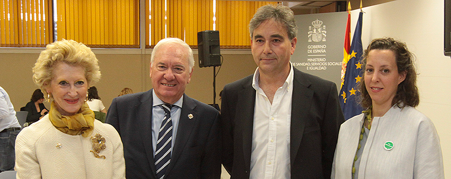 Pilar Fernández; Florentino Pérez; Manuel Cascos y Mar Rocha.