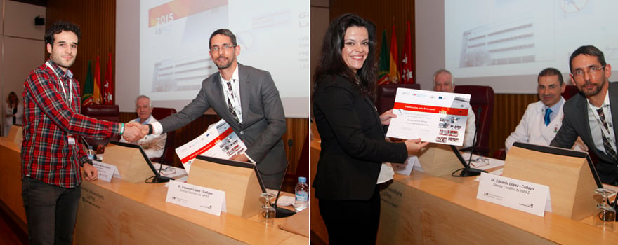 Premio para Luz María León y Fernando Rodríguez, de Genética. En el área de Cirugía, Trasplantes y Tecnologías para la Salud, premio a Gema Vallés y Laura Saldaña. 