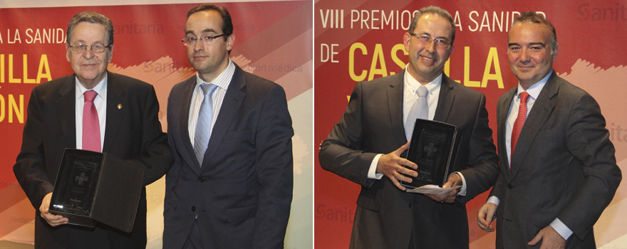 Francisco Javier Arroyo, presidente de la Junta de AECC-Valladolid, recoge el premio 