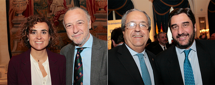 Dolors Montserrat, José María Pino, Antonio Alarcó, portavoz de Sanidad del PP en el Senado; y José Ignacio Echániz, portavoz de Empleo del PP en el Congreso.