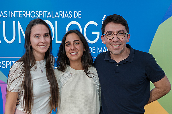 Irene García, Itziar Ucha y Fabio Valenciano, residentes de Neumología del Gómez Ulla.