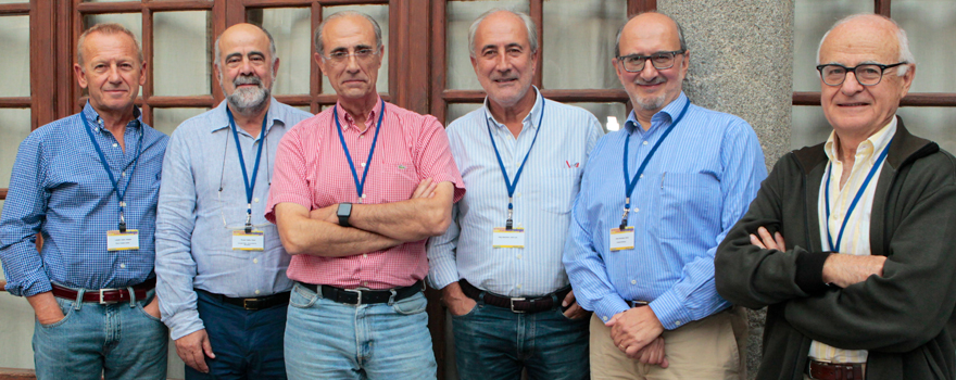 Los neumólogos Joaquín Lamela, César Picado, Miguel Perpiñá, José Luis Viejo Bañuelos, Héctor Verea y Joaquin Sanchis.