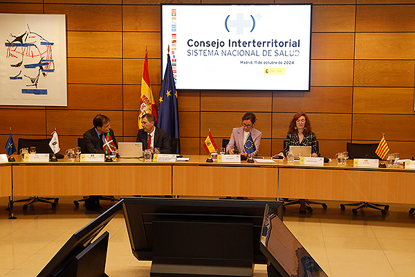 Aspecto de la sala antes de comenzar el Consejo Interterritorial del Sistema Nacional de Salud.