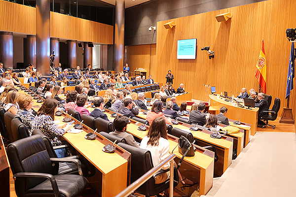 Un instante durante la inauguración de la jornada 'Principales retos y oportunidades de la innovación biofarmacéutica en España'.