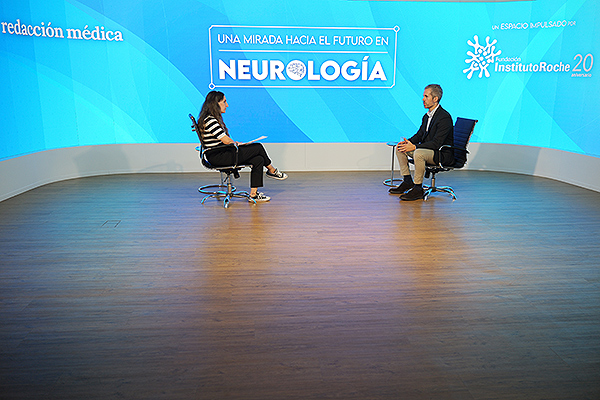Un instante durante la entrevista.