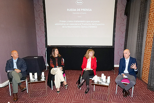 Rueda de prensa de la presentación del 'Primer y único tratamiento que se puede administrar en casa para el Trastorno del Espectro de la Neuromielitis Óptica (Tenmo).