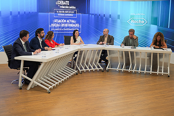 Un momento del debate titulado 'El uso del dato en los sistemas sanitarios: situación actual y nuevas oportunidades en el marco de la Medicina de Precisión'.