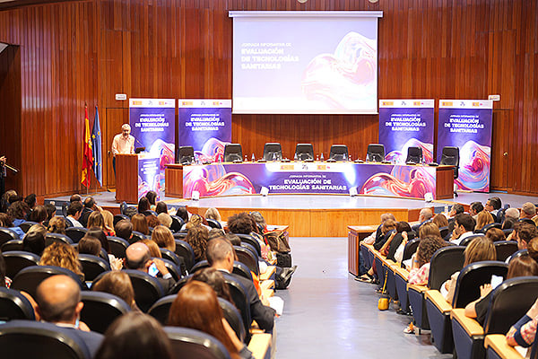 Una imagen de la sala durante el discurso de Javier Padilla.