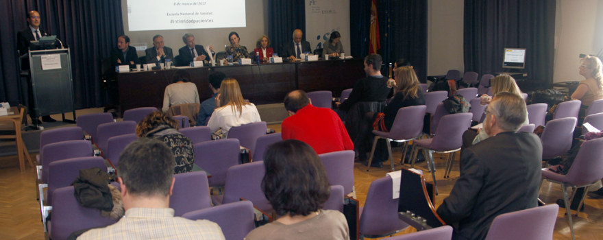 Sala durante la I Jornada técnica ?La intimidad del paciente ante los estudiantes y residentes en Ciencias de la Salud?.