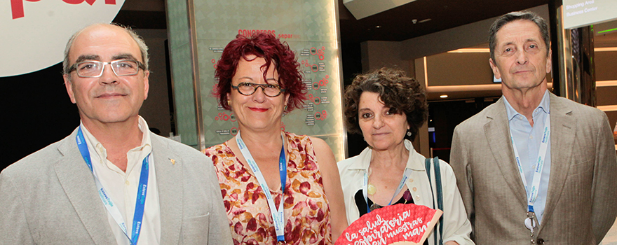 Eusebi Chiner, Carme Hernández (coordinadores de Separ Pacientes, junto a Emilia Barrot y Alberto Capelastegui, vicepresidente de Separ.