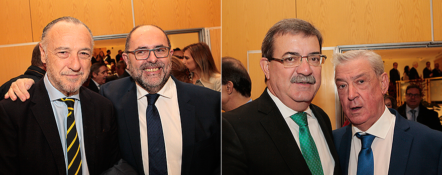 José María Pino y Carlos Moreno, director general de Ordenación Profesional del Ministerio de Sanidad. A la derecha, Manuel Molina y Félix Bravo, presidente de la Agrupación Territorial de Sedisa en Madrid.