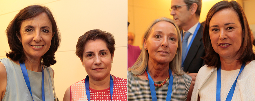 Ana Rodríguez, presidenta del Colegio de Toledo; Rosa López-Torres, tesorera del Consejo General de Farmacéuticos; Fe Ballesteros, presidenta del Colegio de Farmacéuticos de Alicante; Marta Teijeira, presdienta del Colegio de Farmacéuticos de Cantabria. 