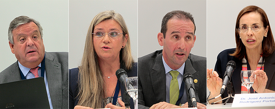 Julio Ancochea, Amparo Solé, José Javier Gómez e Inmaculada Herráez.