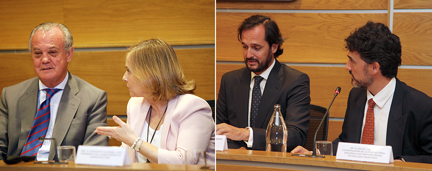 Carlos González Bosch y Margarita Alfonsel; Francisco Javier Fernández, director general de Vitro Group y Ángel Lanuza, Coordinador de la Plataforma Española de Innovación en Tecnología Sanitaria.