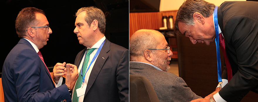 Bienvenido de Arribas, diputado del PP y vicepresidente de la Comisión de Sanidad del Congreso; Jesús Aguilar; Francisco Igea; y Manuel Pérez. 
