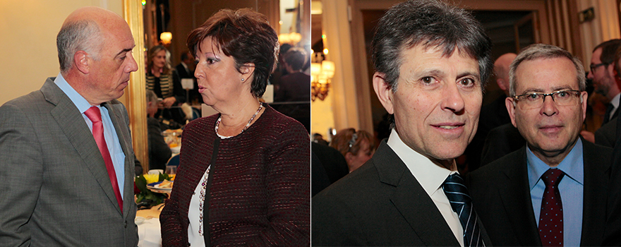 José Julián Díaz Melguizo, director general del Ingesa; Elena Andradas, directora general de Salud Pública; Humberto Arnés y Jordi Ramentol, director general del Grupo Ferrer.