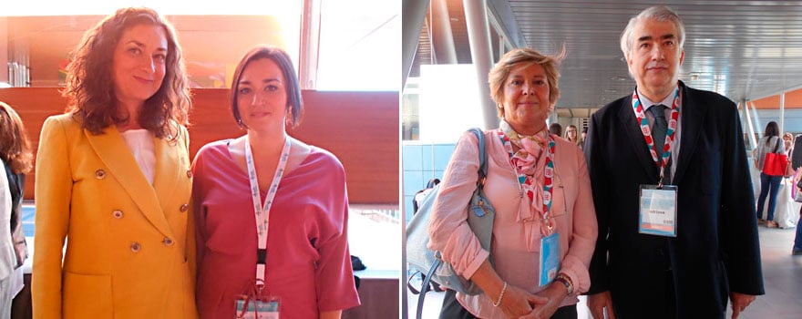 Ana Lozano, coordinadora científica del 61 Congreso de la SEFH, y Cristina Calzón, presidenta del comité organizador. En la imagen siguiente: Amalia Avilés y Emili Esteve, directores técnicos de Aeseg y Farmaindustria, respectivamente.