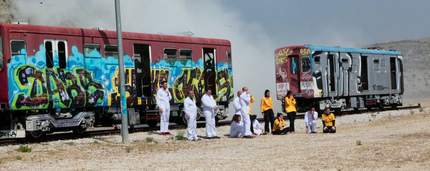 Los vagones de tren han sido el escenario de la explosión del ataque terrorista. 