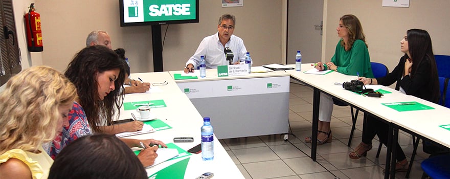 Aspecto de la sala donde tuvo lugar la presentación del nuevo presidente de Satse.