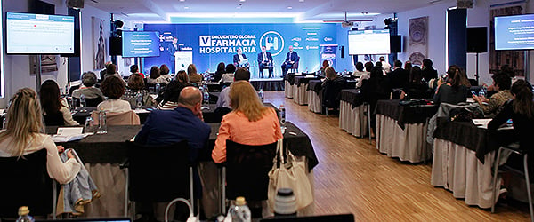 Aspecto de la sala durante la inauguración del V Encuentro Global de Farmacia Hospitalaria.