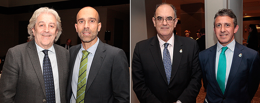 Agustín Álvarez, director general de Salud Pública de Castilla y León, junto a Ricardo López. A continuación, Luis Campos y Miguel Rodríguez Ferro, presidente y director general de AMA. 