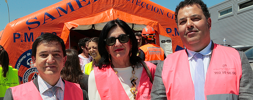 Diego Ayuso Murillo, Raquel Rodríguez Llanos y Rafael Jesús López, miembros del Consejo General de Enfermería.