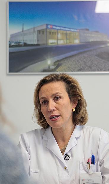 Marta Sánchez, en un momento de la entrevista.