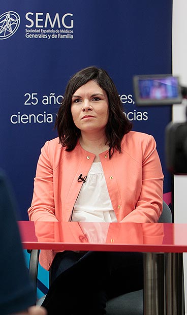 Sanz Almazán, durante la entrevista.