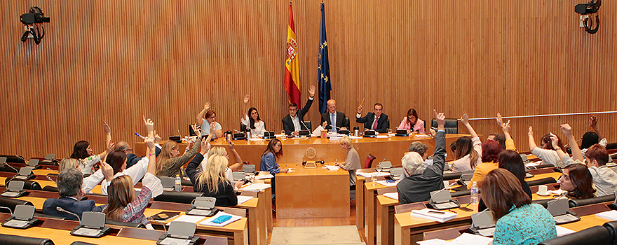 Un momento de las votaciones que han tenido lugar esta mañana en la comisión.