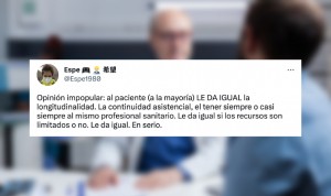 "Al paciente le da igual tener siempre al mismo profesional sanitario"