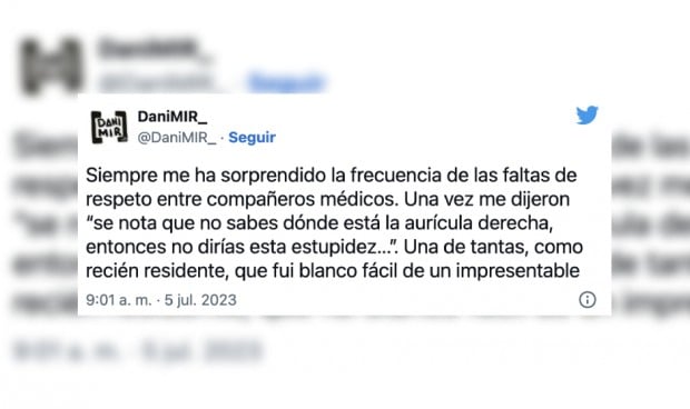 Un residente explica que ha sufrido faltas de respeto en el trabajo por un compañero