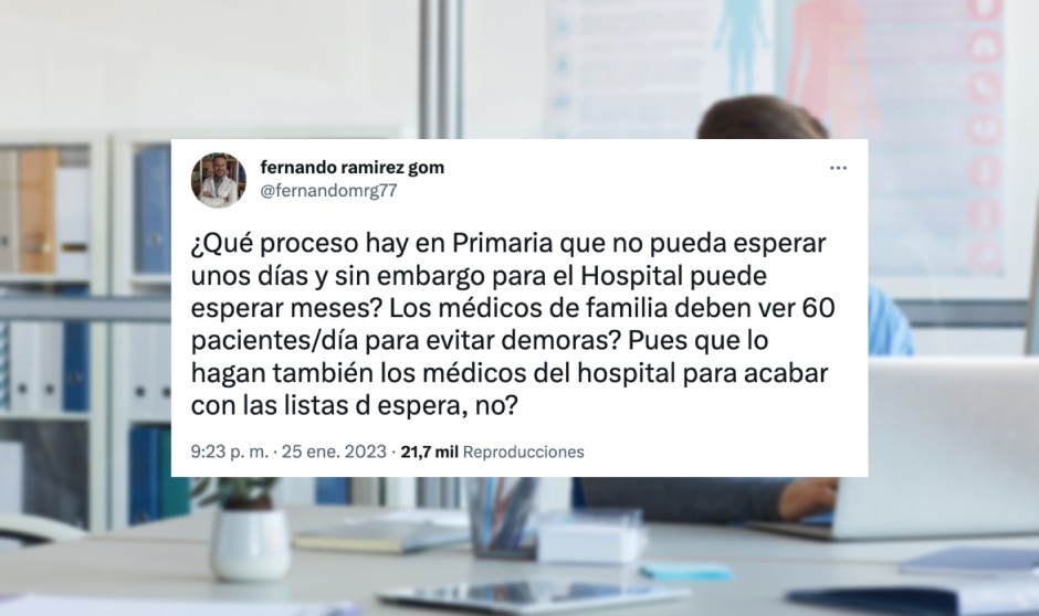 "El especialista hospitalario no ve 80 pacientes/día, ¿por qué Familia sí?"