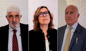  Fernando Moraga, portavoz de la AEV; Gloria Miranda,  vicepresidenta primera de la AEV y José Antonio Navarro, consultor honorario de Sanidad.