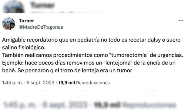 Lentejoma en un bebé: se creían que era un tumor