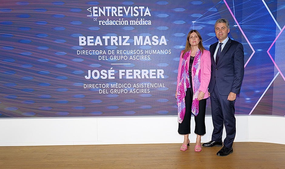 Beatriz Masa y José Ferrer, directora de Recursos Humanos y director médico asistencial del Grupo Ascires, respectivamente.
