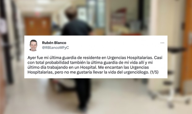 Un residente explica en Twitter tras su última guardia que no volverá al hospital a trabajar