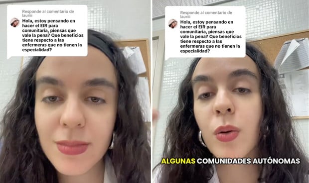 Andrea, desde su cuenta de TikTok saludcomunitaria._, contesta a una seguidora si merece la pena hacer el EIR