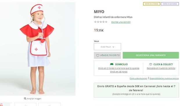 ¿Hay sexismo también en los disfraces sanitarios de El Corte Inglés?