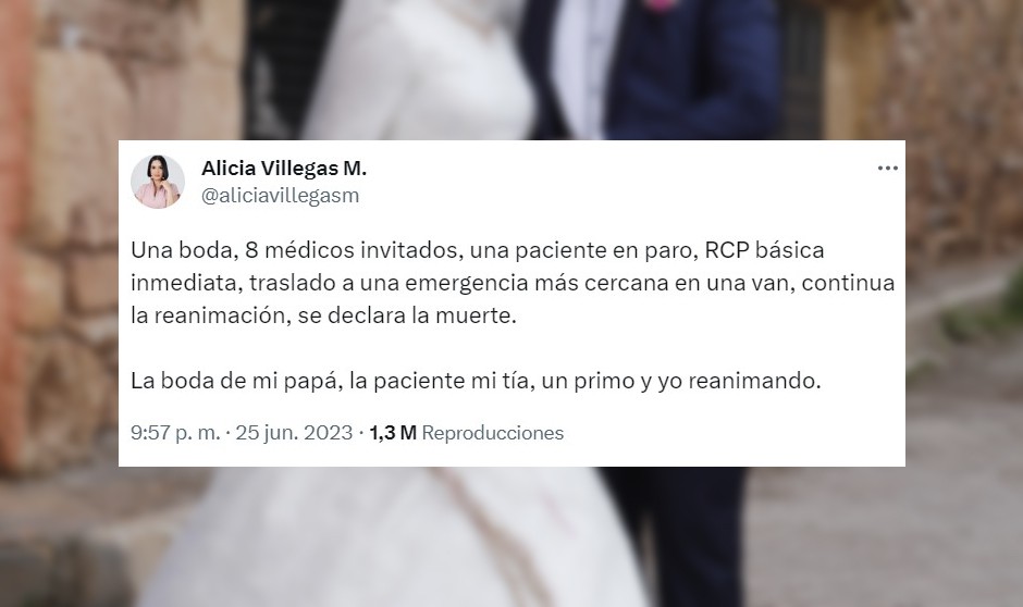 Mensaje publicado en Twitter por  Alicia Villegas