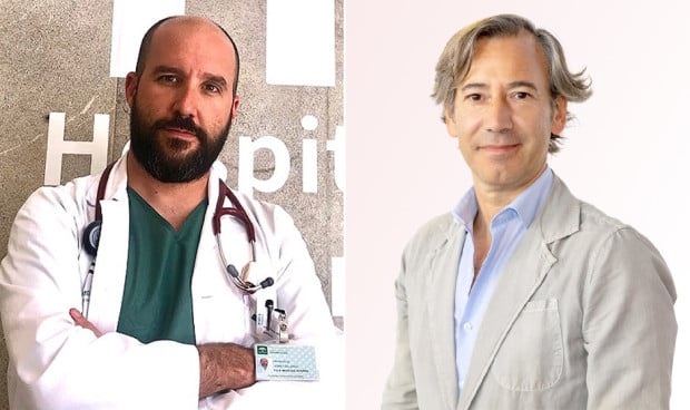 Francisco Gómez Delgado, médico y autor principal del estudio 'Contaminación medioambiental y salud cardiovascular'; y Pablo Pérez, coordinador y médico internista del Hospital Reina Sofía.