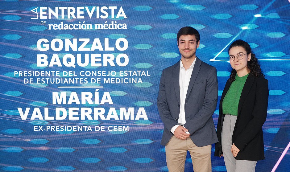 Gonzalo Baquero y María Valderrama, presidente entrante y presidenta saliente del Consejo Estatal de Estudiantes de Medicina (CEEM) analizan en Redacción Médica los nuevos retos de cara al próximo año del Consejo.