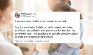 "Los sanitarios perdemos el conocimiento cuando se trata de nuestros hijos"